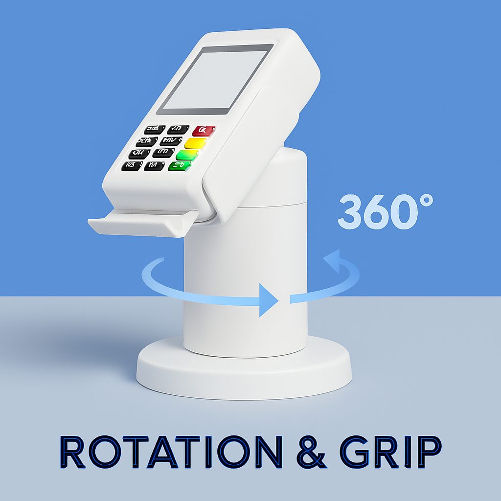 Universal POS Stand – Adjustable, Anti-Slip, Rotatable Mount